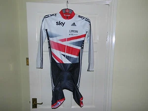adidas SKY Team LS Skinsuit -- GB OFFIZIELLE authentische Radsport Fahrrad gepolsterte Shorts - Bild 1 von 6