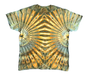 Fan Fold Ice Tie Dye T-Shirt, Unisex 2XL SS, Fire & Smoke - Picture 1 of 10
