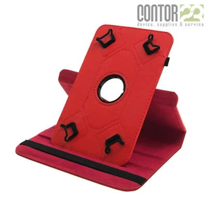 360° Universal Schutzhülle in ROT [für 7-8 Zoll-Tablets Tasche/Case/Cover] - Bild 1 von 6