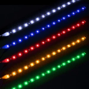 Cool 5x Waterproof Car Motor Vehicle 15 LED 12V 30cm Flexible Light Strip CC - Picture 1 of 11