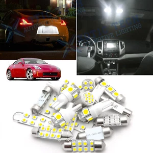 White LED Interior Map Trunk License Light Package Kit for Nissan 350z 2003-2009 - Picture 1 of 12