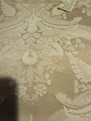 CREAM COLOR Traditional Floral Jacquard Upholstery Fabric 54" X 3 YDS.10" - Image 1 of 4