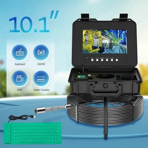 512HZ Locator 10.1" Monitor Pipe Inspection Sewer Camera DVR 16G Meter Counter - Picture 1 of 12