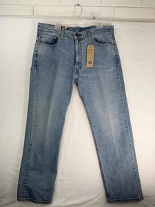 Levis 505 Jeans Mens 38x30 Blue Straight Leg Comfort Stretch Regular Fit Denim - Picture 1 of 8