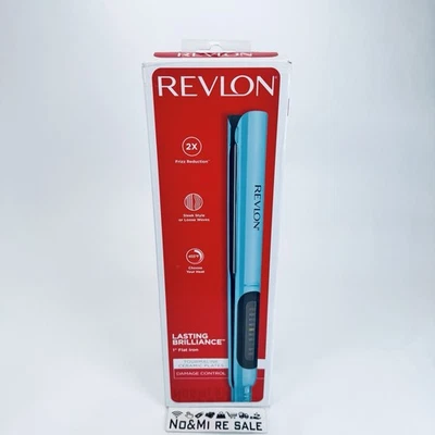 Revlon Lasting Brilliance Digital Hair Flat Iron, Smooth and Shiny Stylin 1 inch - Image 1 of 4