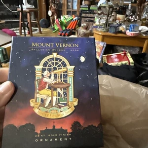 2004 Mount Vernon Christmas Ornament 24K Gold Finish, Box und Broschüre - Bild 1 von 17