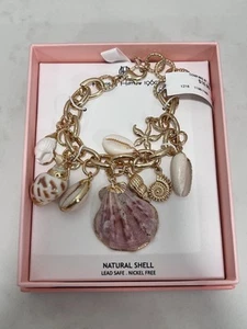 House of Harlow 1960 Golden Seashells Bracelet Gold Plated NEW gift box! - Picture 1 of 2