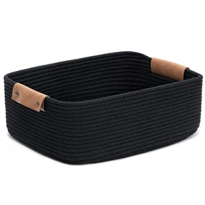 Cestas de almacenamiento negras para organizar, cesta de regalo para juguetes, cestas tejidas para... - Imagen 1 de 5
