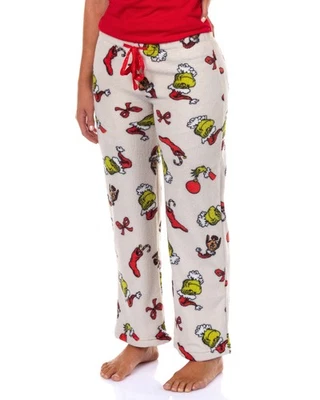 Pijama Dr. Seuss The Grinch para mujer festivo travesura salón dormir pantalones Foto 1 de 4