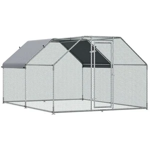 Large Metal Walk-In Chicken Coop Run Cage w/ Cover Outdoor 9' x 12' x 6.5' - Picture 1 of 11