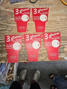 5 Vintage DOUBLE COLA Advertising Cards Wow New Old Stock - Picture 1 of 3