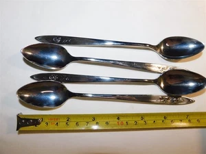 4 cucharas de té heladas Oneida Community de acero inoxidable MY ROSE 7 1/2 pulgadas - Imagen 1 de 3