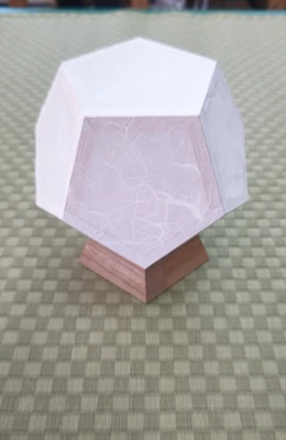 日本纸和木材灯罩,普通十二面体 — 第 1/4 张图片