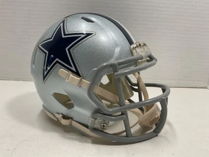 Vintage Dallas Cowboys Mini Football Helm Silber Weiß Blau - Bild 1 von 8