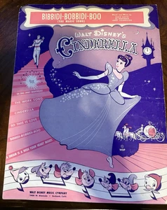 Vintage Sheet Music 1948 BibbidiBobbidi, Dream is a Wish Disney Cinderella - Picture 1 of 4