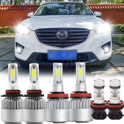 Faro LED haz alto bajo + bombillas antiniebla 6x 6000k para Mazda CX-5 2013-2016 Foto 1 de 4