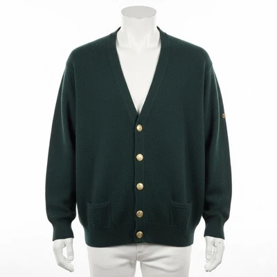 Pringle of Scotland Cardigan Mens Green Wool Anchor Button XL Classic Vintage - Image 1 of 4