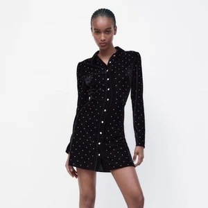 NWOT Amanda Uprichard x Revolve Sparkly Velvet Dress Size Small - Picture 1 of 15