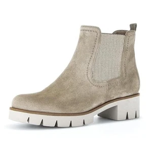 Bota Chelsea Gabor 31.710 para mujer UK 6 US 8.5 cuero beige crema nueva en caja - Imagen 1 de 13