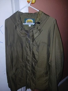 Cabela's Outdoor Gear XL Rain Jacket Windbreaker Hooded Full Zip - Picture 1 of 7