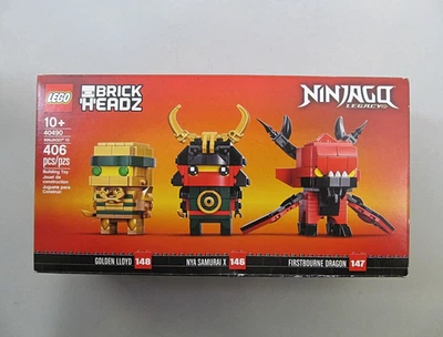Lego Ninjago 10 Aniversario Brickheadz 40490 2021 Edición Limitada Sellado CAJA DAÑADA Foto 1 de 3