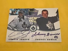 1999 Topps Premier Plus Club Signings Dual Auto Johnny Bowers/Curtis Joseph SP
