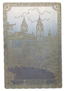 4” x 5-7/8” METALLWERK RADIERUNG - DOMBERG, FREISING, 1948, SIGNIERT KUNTZNER - Bild 1 von 6