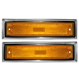 NEW Front Side Marker lights Set for 81-91 Chevrolet C10 C20 C30 GMC C1500 C2500 - Picture 1 of 5