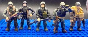 Mega Bloks Construx Call of Duty COD Figures WW2 Military Lot w/ weapons - Picture 1 of 7