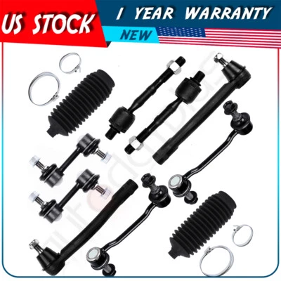 For 2006-2010 Hyundai Sonata 10Pcs Front Rear Steering Tie Rod End Rack Bellow - Image 1 of 4