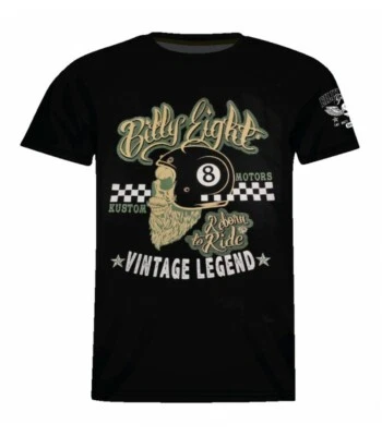 Billy Eight  " Reborn to ride  " manche courte 100% coton  🚩 - Photo 1/2