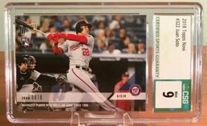 2018 Topps Now Juan Soto #322 Rookie RC Print Run /1672 CSG 9 MINT - Bild 1 von 3