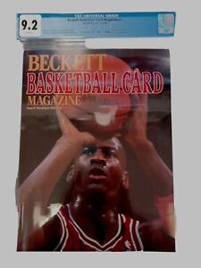 Michael Jordan Beckett Basketball Card Magazine Issue #1 FC CGC 9.2