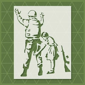 Stop and Search Stencil – Street Art, Graffiti, Urban, Pop Culture Design - Picture 1 of 6
