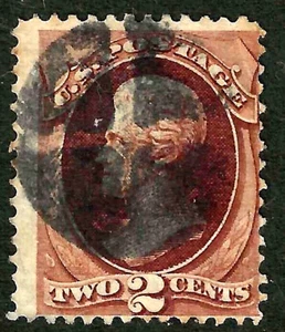 Sc #146 Crossroads Fancy Cancel 2 Cent Jackson 1873-75 Banknote US 50E71 - Picture 1 of 2