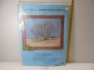 NOS PARAGON CREWEL EMBROIDERY STITCHERY KIT WALKING WILLOW PICTURE 0917 TREE - Picture 1 of 8