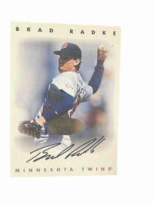 1996 Leaf Signature Series Autograph Bronze Brad Radke Minnesota Twins Auto - Picture 1 of 2