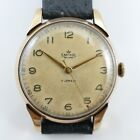 Vintage Smiths De Luxe 17 Jewels Yellow Gold 9Ct Mechanical Wristwatch 31Mm 1953