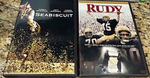 Seabiscuit / Rudy ( 2 DVD Lot, Based On A True Story) Tobey Maguire **Like New - Picture 1 of 1