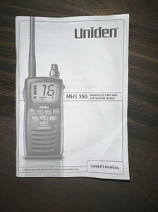 Uniden MHS 350 Handheld Two Way Radio Manual, Manual Only - Picture 1 of 2