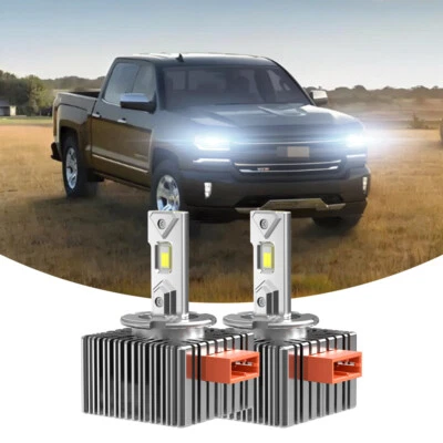 For 2016-2020 Chevrolet Silverado Xenon D5S Bulb LED Head Light Lamps Kit Hi/Low — 第 1/4 张图片