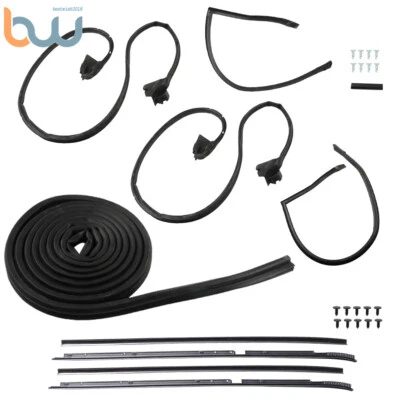 For Regal Cutlass Supreme 81-88 Left+Right 9Pcs Weatherstripping Seal Kit Rubber Foto 1 de 4