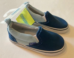 NWT Gymboree Dinosaur Discovery Sz 7 Toddler Boys Blue Slip On Sneakers for 2T - Picture 1 of 3
