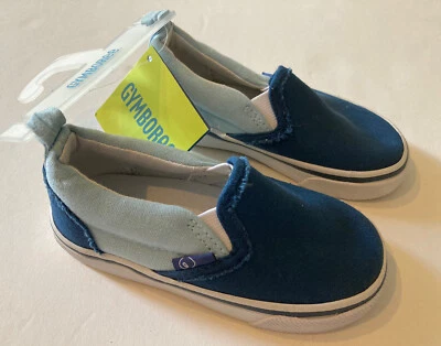 NWT Gymboree Dinosaur Discovery Sz 7 Toddler Boys Blue Slip On Sneakers for 2T - Image 1 of 3