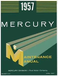1957 Mercury Monterey Montclair Voyager Shop Service Repair Manual Book Guide - Picture 1 of 1