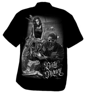 DGA Tees - ROD - Bonnie & Clyde Dirty Money - Work Shirt - Picture 1 of 2