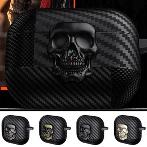 For Airpods 4th 3 2 1 Gen/Pro 2 1 Fiber Texture Rugged Full Body Case Keychain - Picture 1 of 13