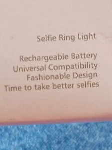 Selfie Ring Light for Phone with 3 Light Temperatures Portable Rechargeable - Zdjęcie 1 z 3