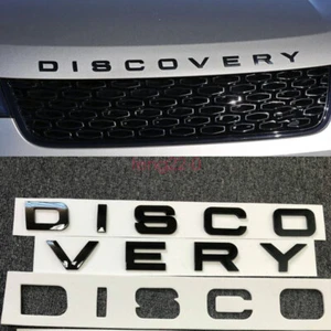 Glossy Black Front Letters Trunk Badge Emblem Sticker For DISCOVERY - Foto 1 di 7
