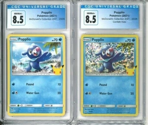 Popplio Confetti Holo CGC 8,5 Casi nuevo/nuevo Nuevo Pokémon McDonald's 2021 23/25 + Estándar ~PSA - Imagen 1 de 2